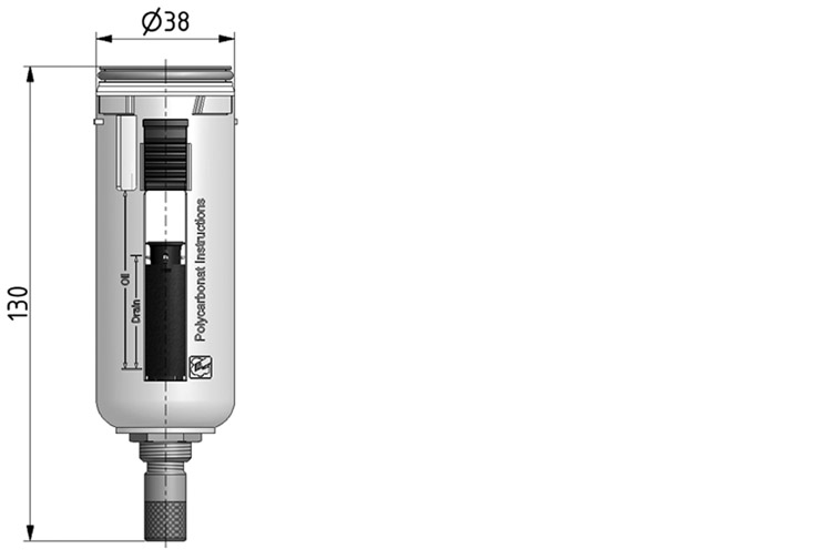 Tazza per filtro serie K con scarico automatico G1/4"-G3/8"