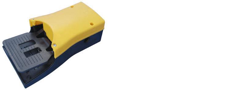 Pedale contatto elettrico NC-NA, bistabile senza protezione copertura gialla