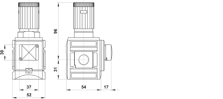 Regolatore di pressione G3/8", pressione massima 8 bar, con manometro